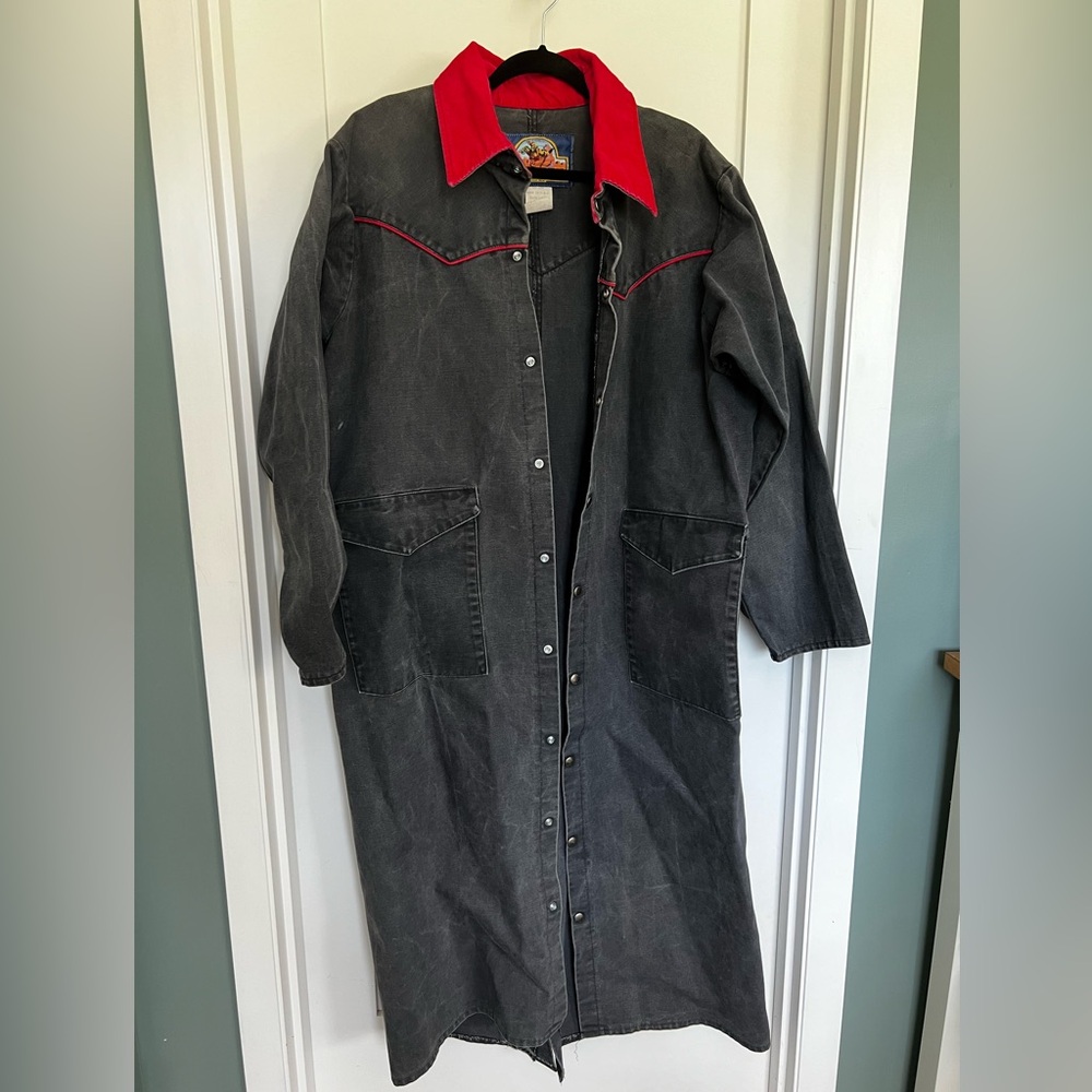 Large vintage western trench coat